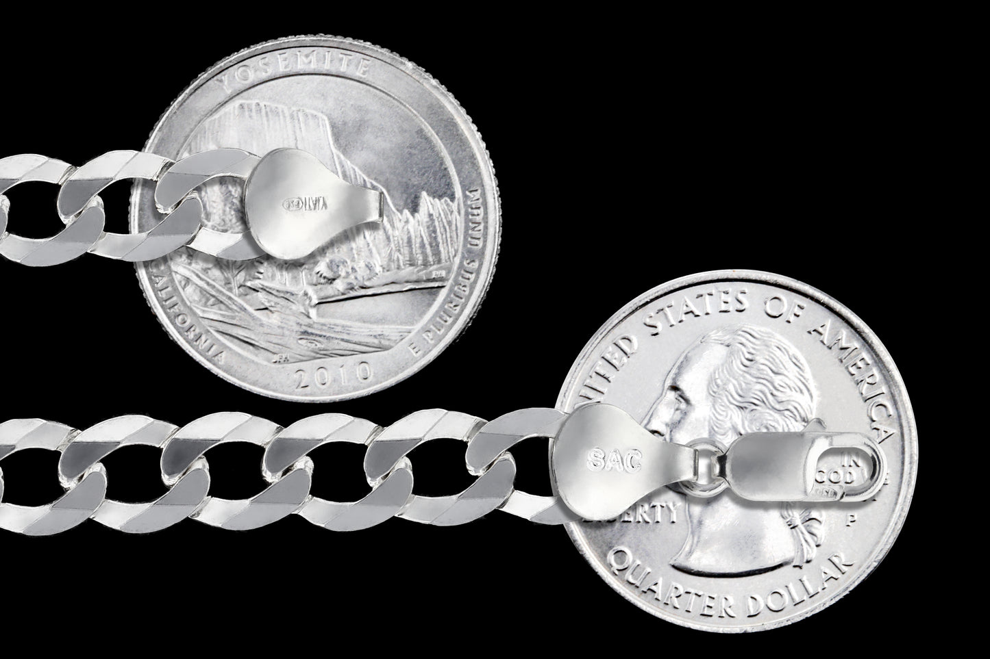 Curb 180 - 7.8mm - Sterling Silver Curb Chain Necklace