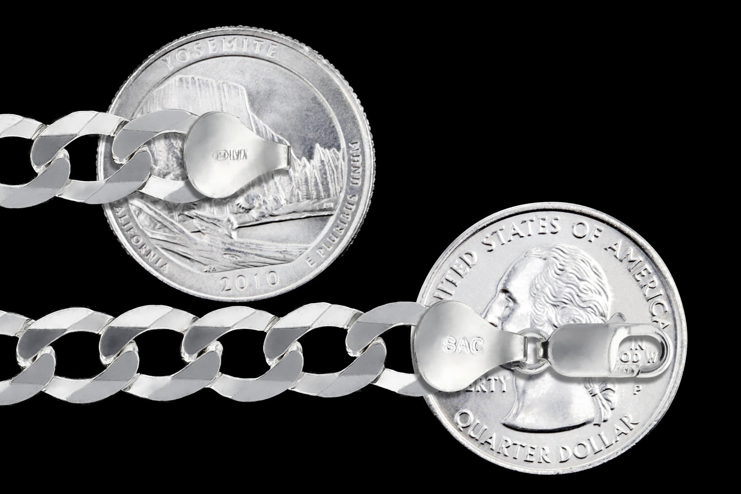 Curb 200 - 8.8mm - Sterling Silver Curb Chain Necklace