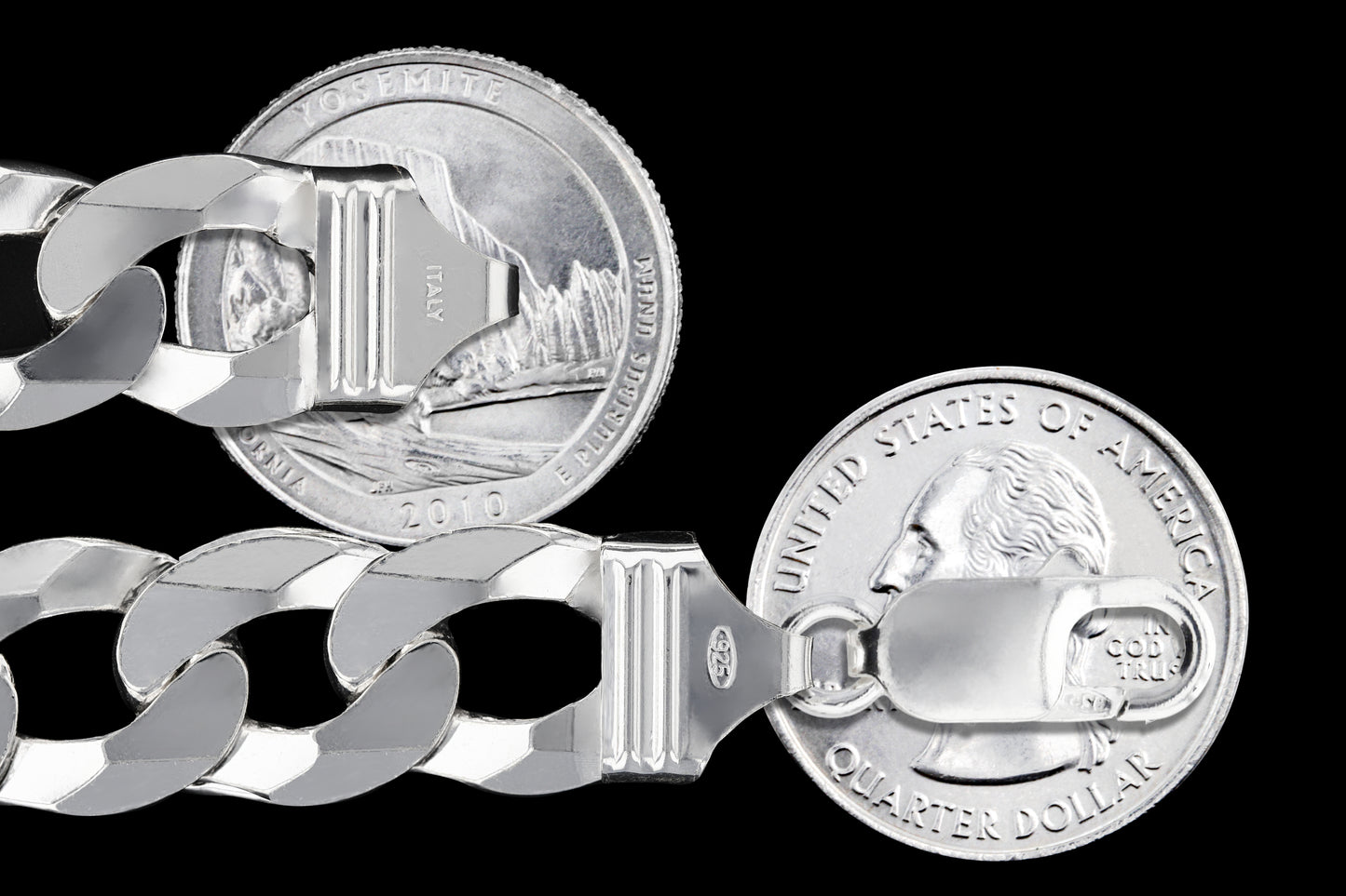 Curb 250 - 11.3mm - Sterling Silver Curb Chain Necklace