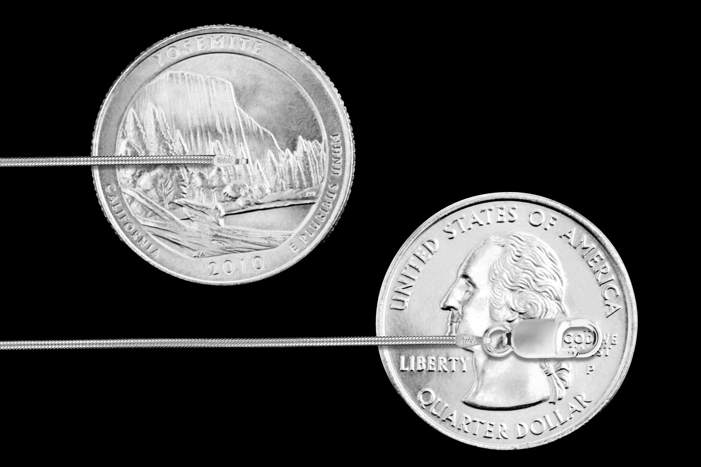 Snake 030 - 1.3mm - Sterling Silver Snake Chain Necklace