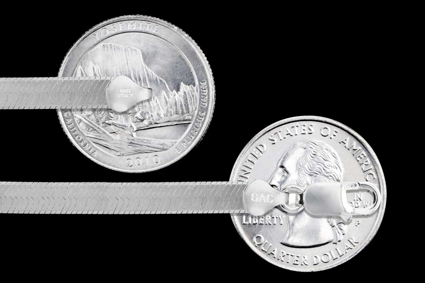 Herringbone 060 - 5.4mm - Sterling Silver Herringbone Chain Necklace