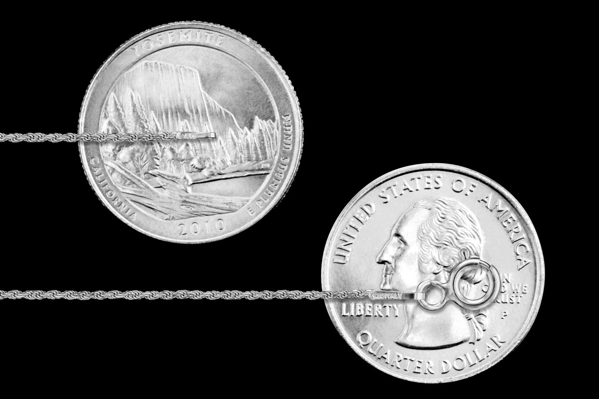 Rope 025 - 1.1mm - Sterling Silver Rope Chain Necklace