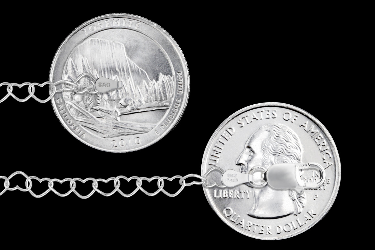 Heart 060 - 4.5mm - Sterling Silver Heart Chain Necklace