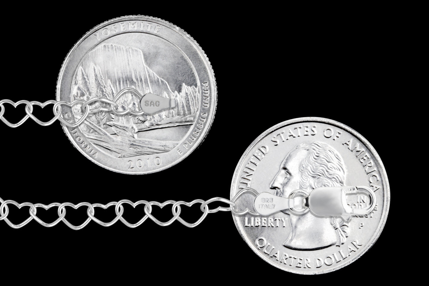 Heart 070 - 5.4mm - Sterling Silver Heart Chain Necklace