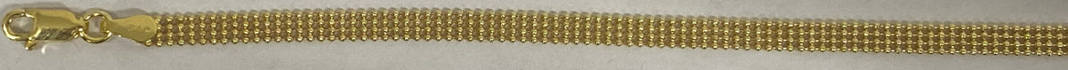 Gold Plated Strand Bead 100 - 4mm - Sterling Silver 4 Bead Chain Necklace