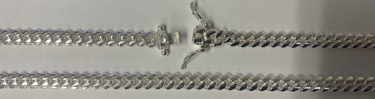 Miami Cuban 160 Box Lock - 5.7mm - Sterling Silver Miami Cuban Link Chain