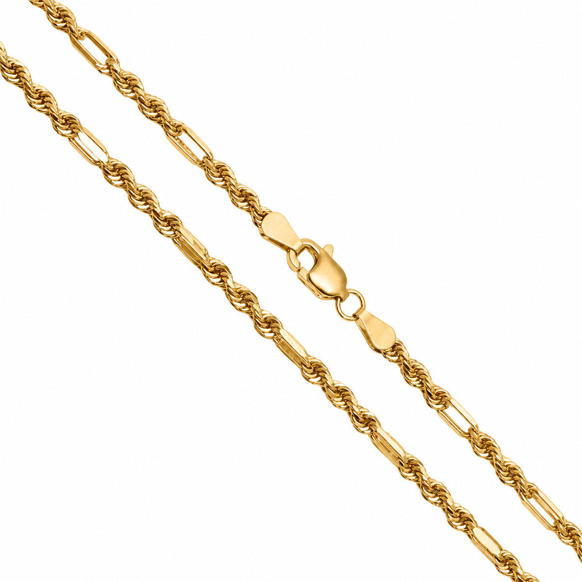 Milano Figarope - 2.5mm - Yellow 10k Gold Chain