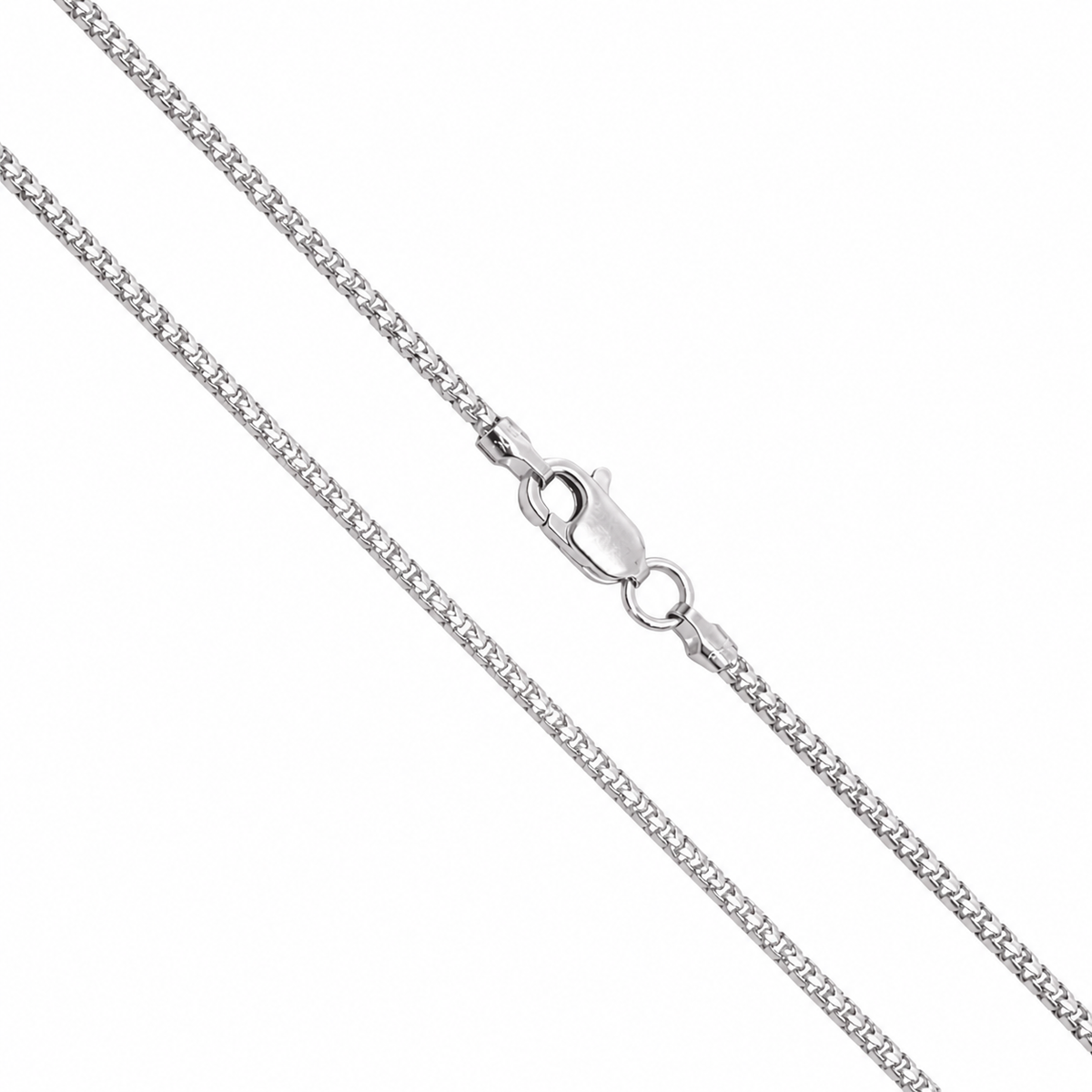 Franco - 1.2mm - White 10k Gold Chain