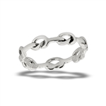 Sterling Silver Interlocking Link Ring