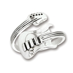 Sterling Silver Heavy Adjustable Guitar RING