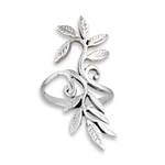 Sterling Silver Swirly Leaves RING