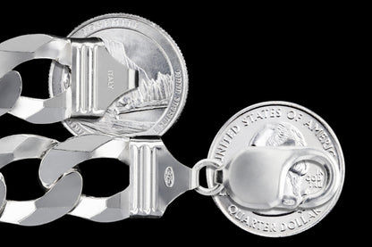 Curb 350 - 15mm - Sterling Silver Curb Chain Necklace