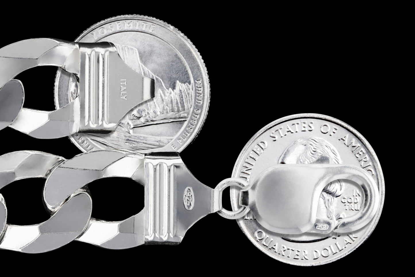 Curb 350 - 15mm - Sterling Silver Curb Chain Necklace