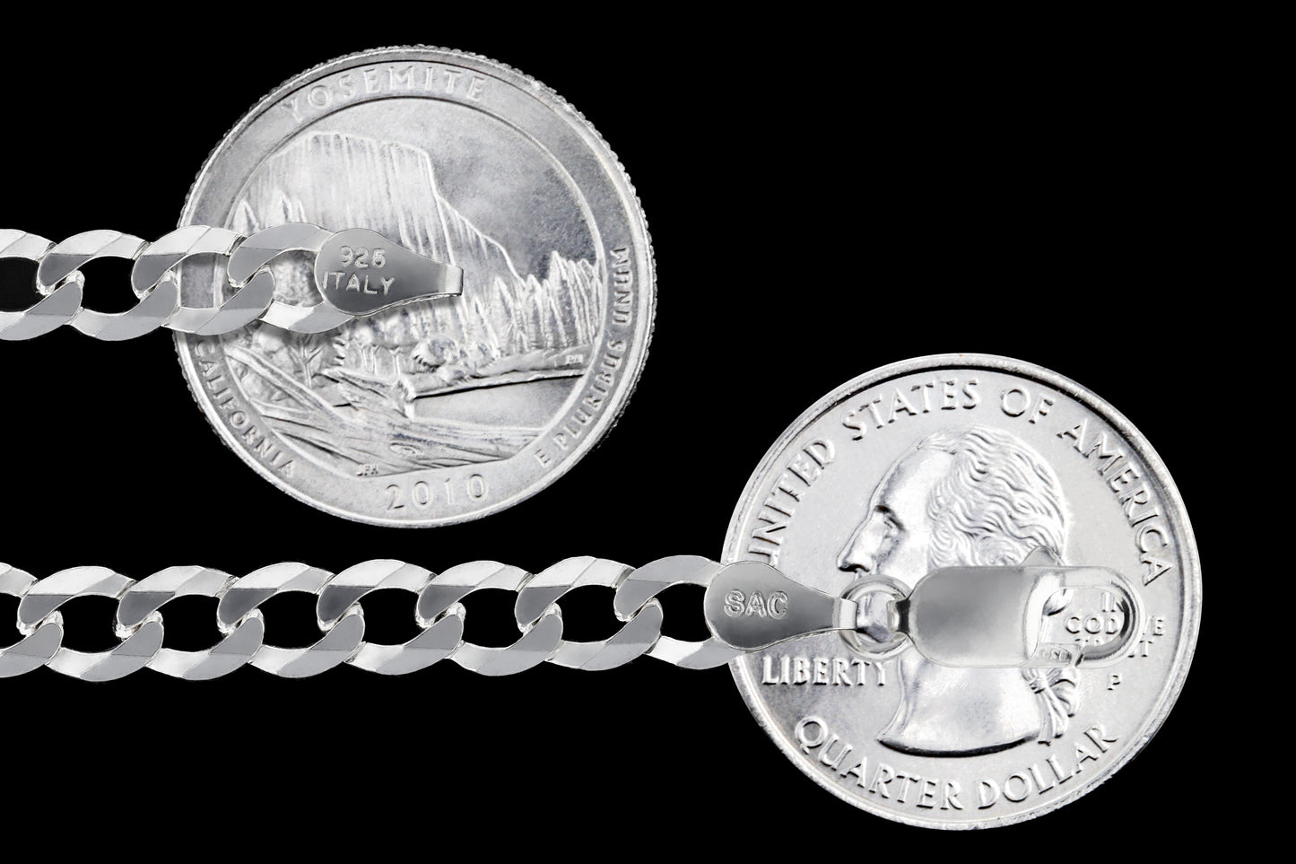 Curb 120 - 5.3mm - Sterling Silver Curb Chain Necklace