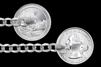 Curb 120 - 5.3mm - Sterling Silver Curb Chain Necklace