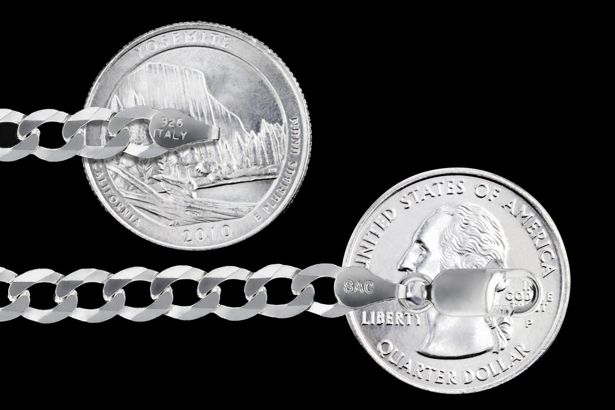 Curb 120 - 5.3mm - Sterling Silver Curb Chain Necklace
