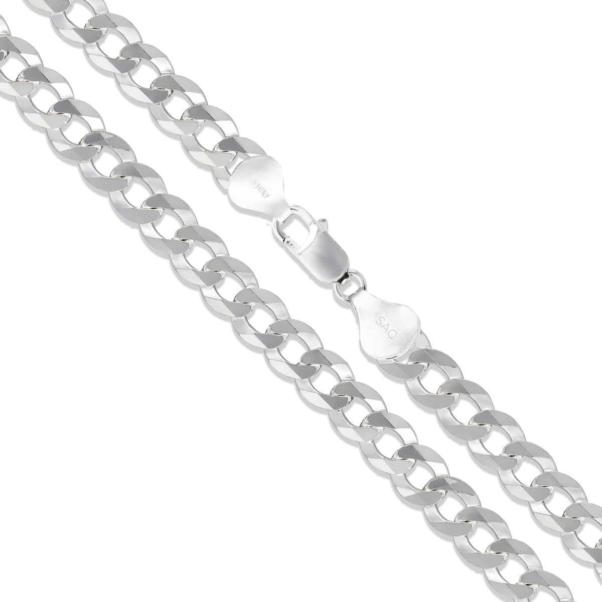 Curb 200 - 8.8mm - Sterling Silver Curb Chain Necklace