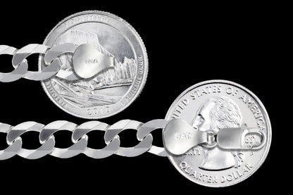 Curb 200 - 8.8mm - Sterling Silver Curb Chain Necklace