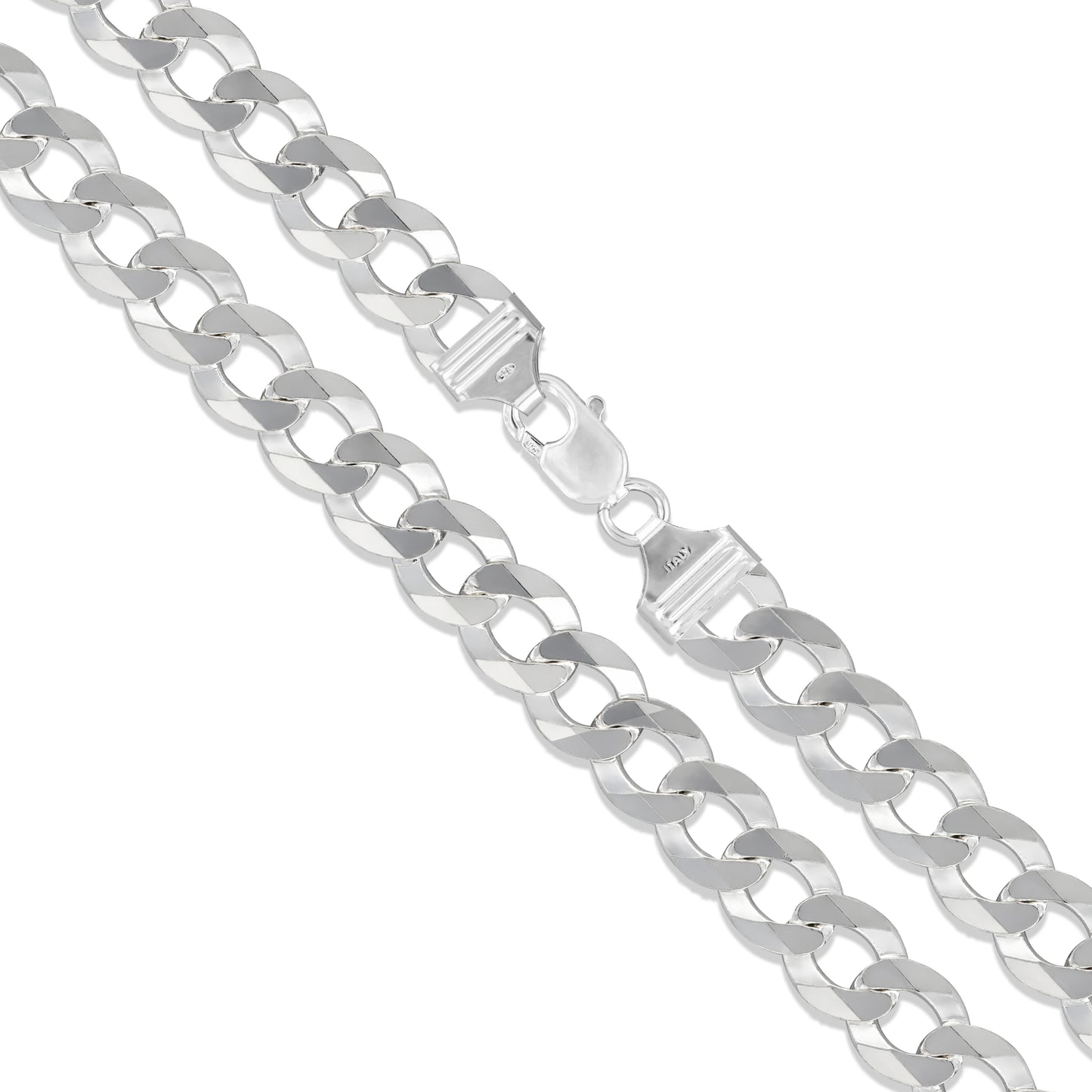 Curb 250 - 11.3mm - Sterling Silver Curb Chain Necklace