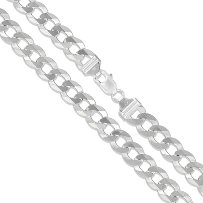 Curb 250 - 11.3mm - Sterling Silver Curb Chain Necklace