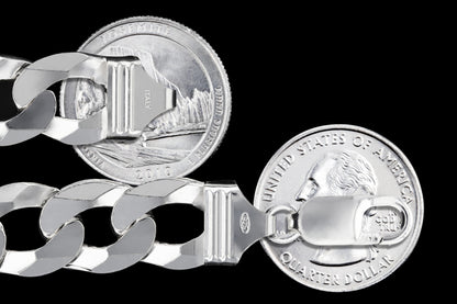 Curb 250 - 11.3mm - Sterling Silver Curb Chain Necklace