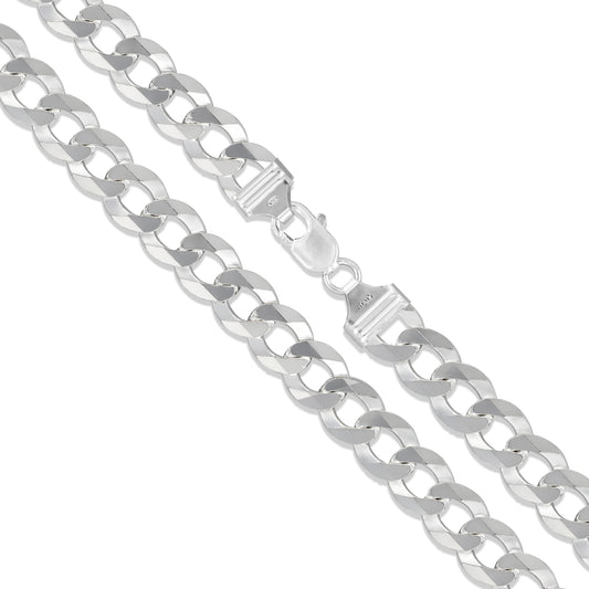 Curb 250 - 11.3mm - Sterling Silver Curb Chain Necklace