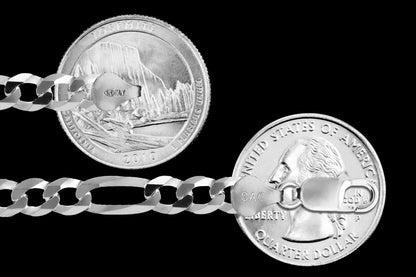 Figaro 120 - 5.2mm - Sterling Silver Figaro Chain Necklace