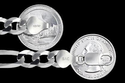 Figaro 250 - 11mm - Sterling Silver Figaro Chain Necklace