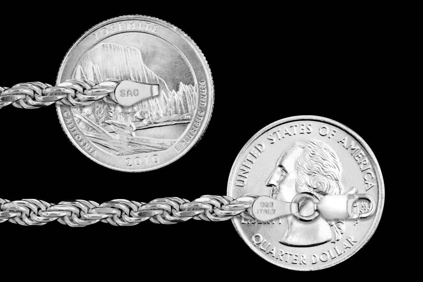 Rope 120 - 5.8mm - Sterling Silver Rope Chain Necklace