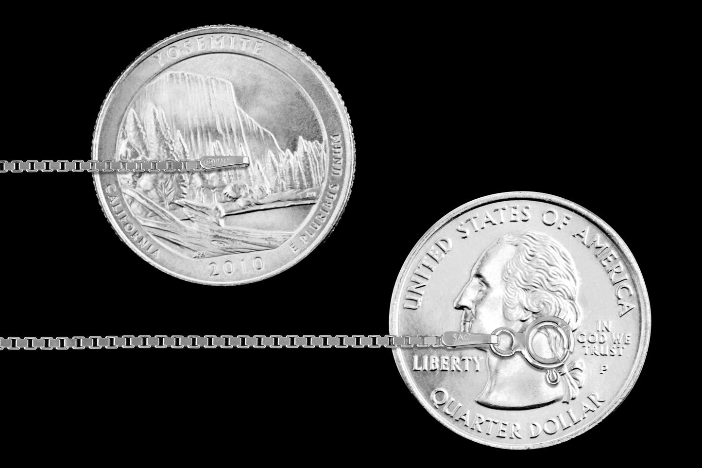 Box 019 - 1.1mm - Sterling Silver Diamond-Cut Box Chain Necklace