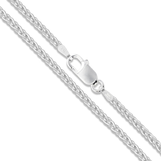 Wheat 020 - 1.1mm - Sterling Silver Wheat Chain Necklace