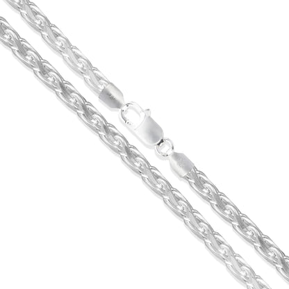 Wheat Diamond-Cut 080 - 2.6mm - Sterling Silver Wheat Diamond-Cut Chain Necklace