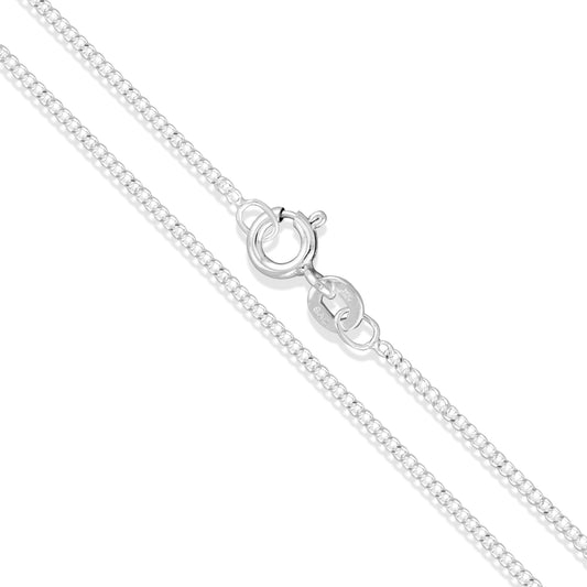 Curb 025 - 0.9mm - Sterling Silver Curb Chain Necklace
