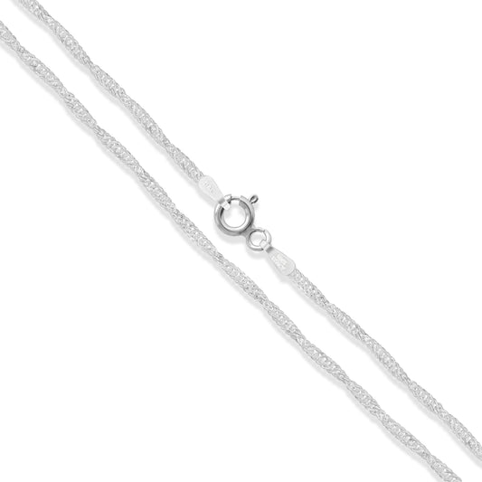 Singapore 020 - 1.0mm - Sterling Silver Singapore Chain Necklace