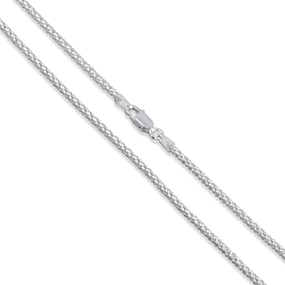 Popcorn 016 - 1.3mm - Sterling Silver Popcorn Chain Necklace