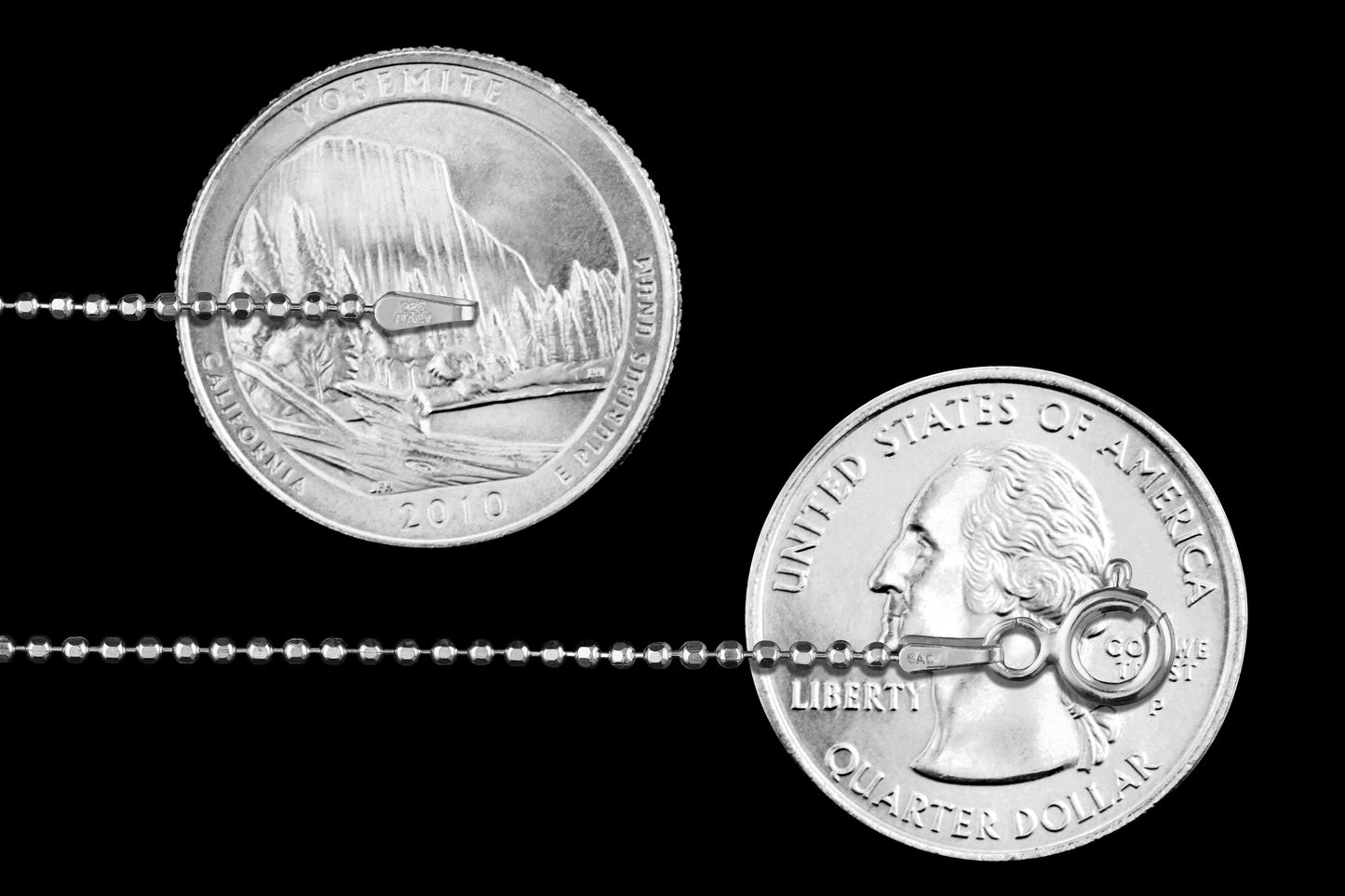 Bead Diamond-Cut 120 - 1.2mm - Sterling Silver Bead Diamond-Cut Chain Necklace