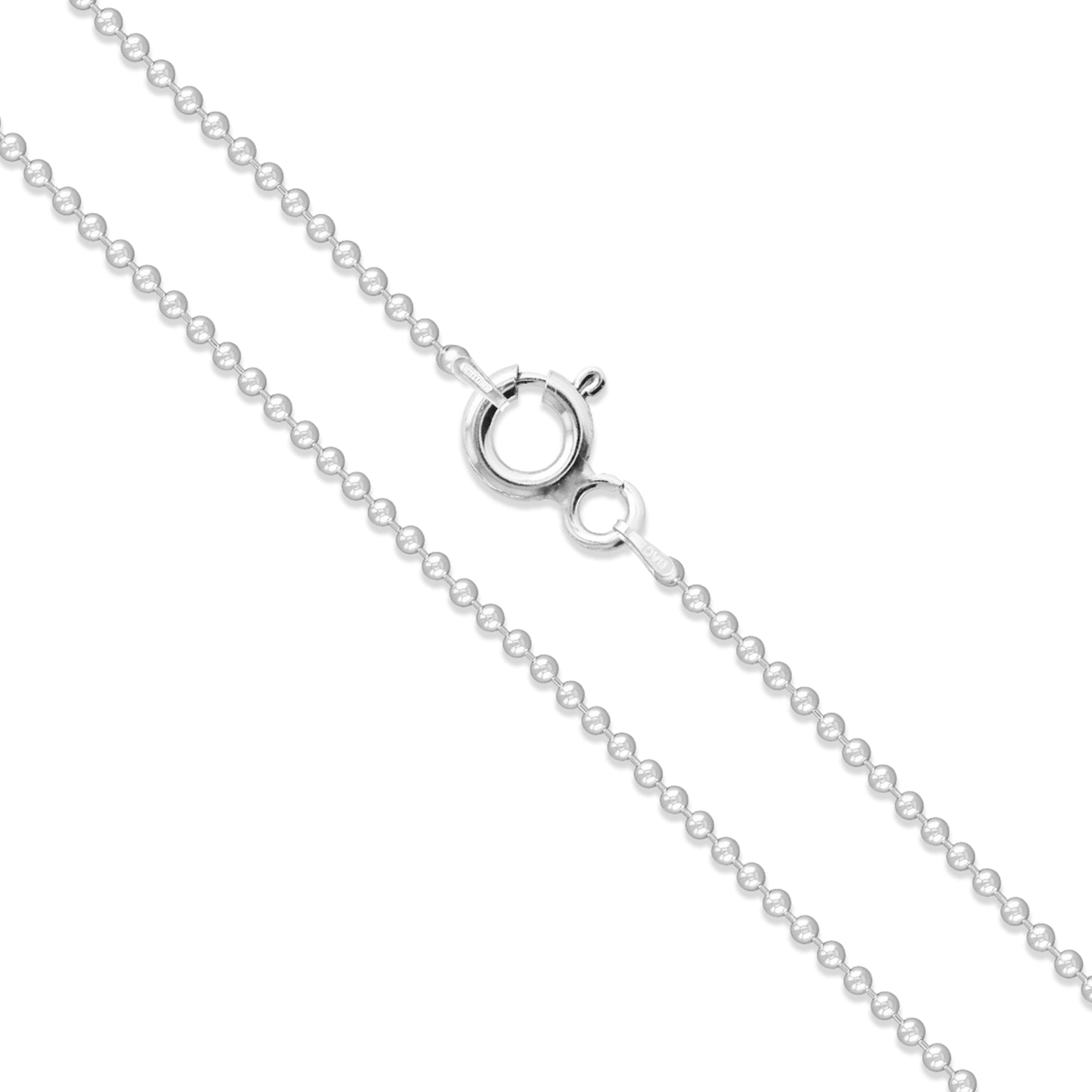 Bead 120 - 1.2mm - Sterling Silver Bead Chain Necklace