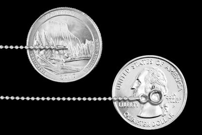 Bead 120 - 1.2mm - Sterling Silver Bead Chain Necklace