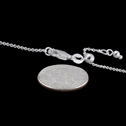 Cable Adjustable 030 - 1.4mm - Sterling Silver Cable Adjustable Chain Necklace