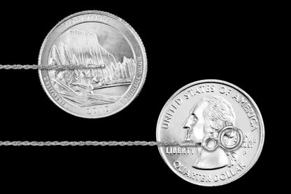 Rope 025 - 1.1mm - Sterling Silver Rope Chain Necklace