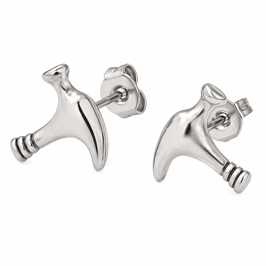 Stainless Steel Mechanic Hammer Tool Stud Earrings