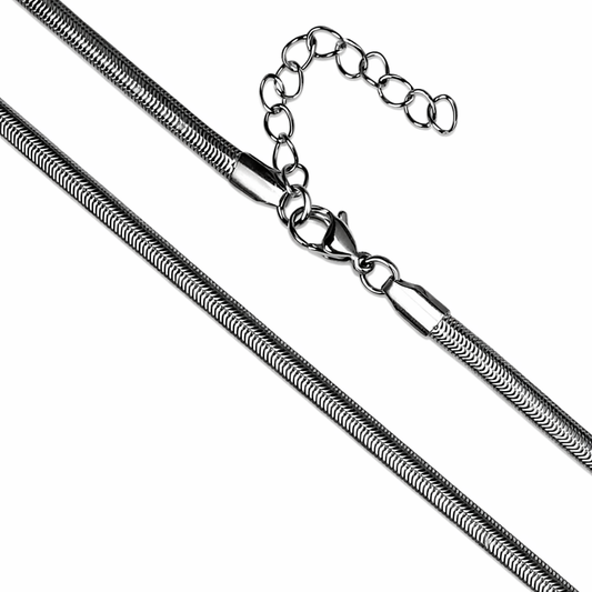 6mm Stainless Steel Oval Flat Flexible Snake Chain