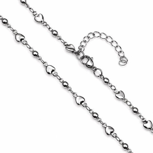 5mm Stainless Steel Heart with Ball Chain