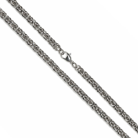 7mm Stainless Steel Byzantine Chain