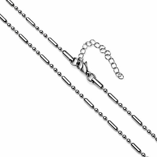 2.4mm Stainless Steel Ball Bead Long Bar Link Chain