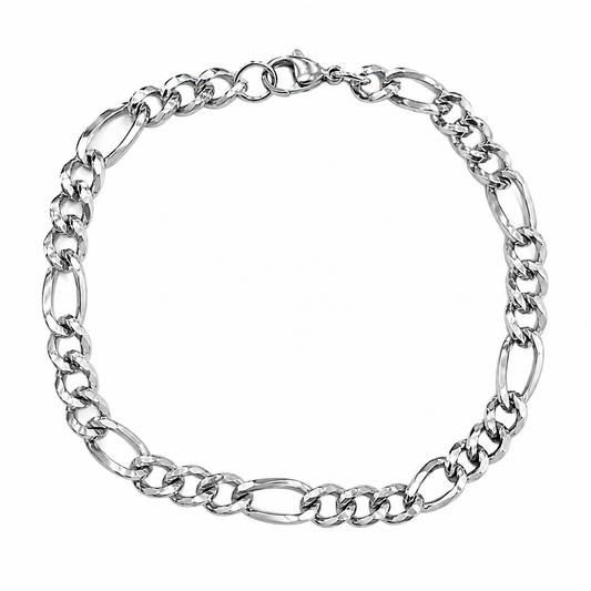 Stainless Steel 5.5mm Square Twisted Link Deep Figaro Chain