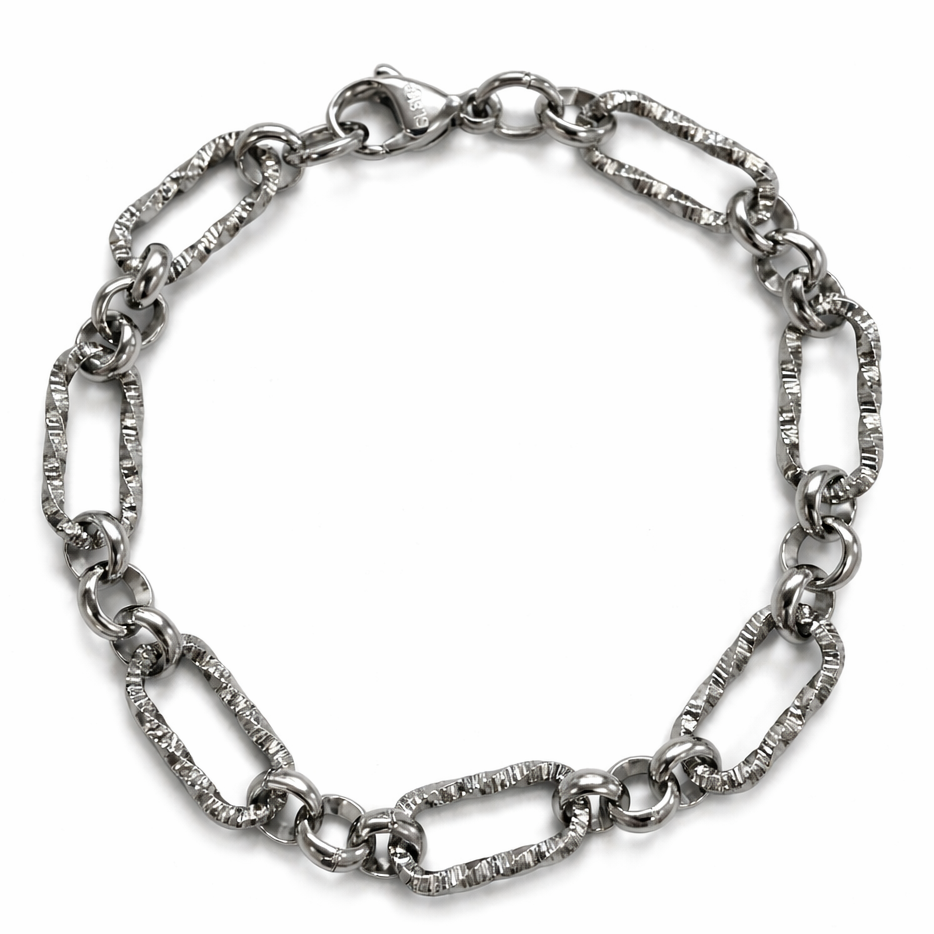 Stainless Steel Twisted Link Figaro Cable Paperclip Rolo Chain