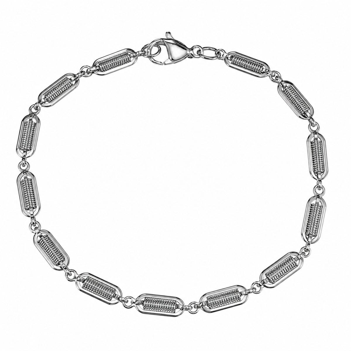 Stainless Steel 3.9mm Spring Coil Cage Electric Chain Link
