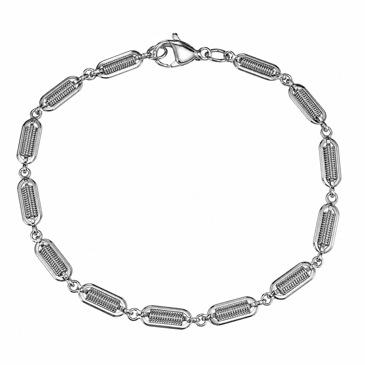 Stainless Steel 3.9mm Spring Coil Cage Electric Chain Link