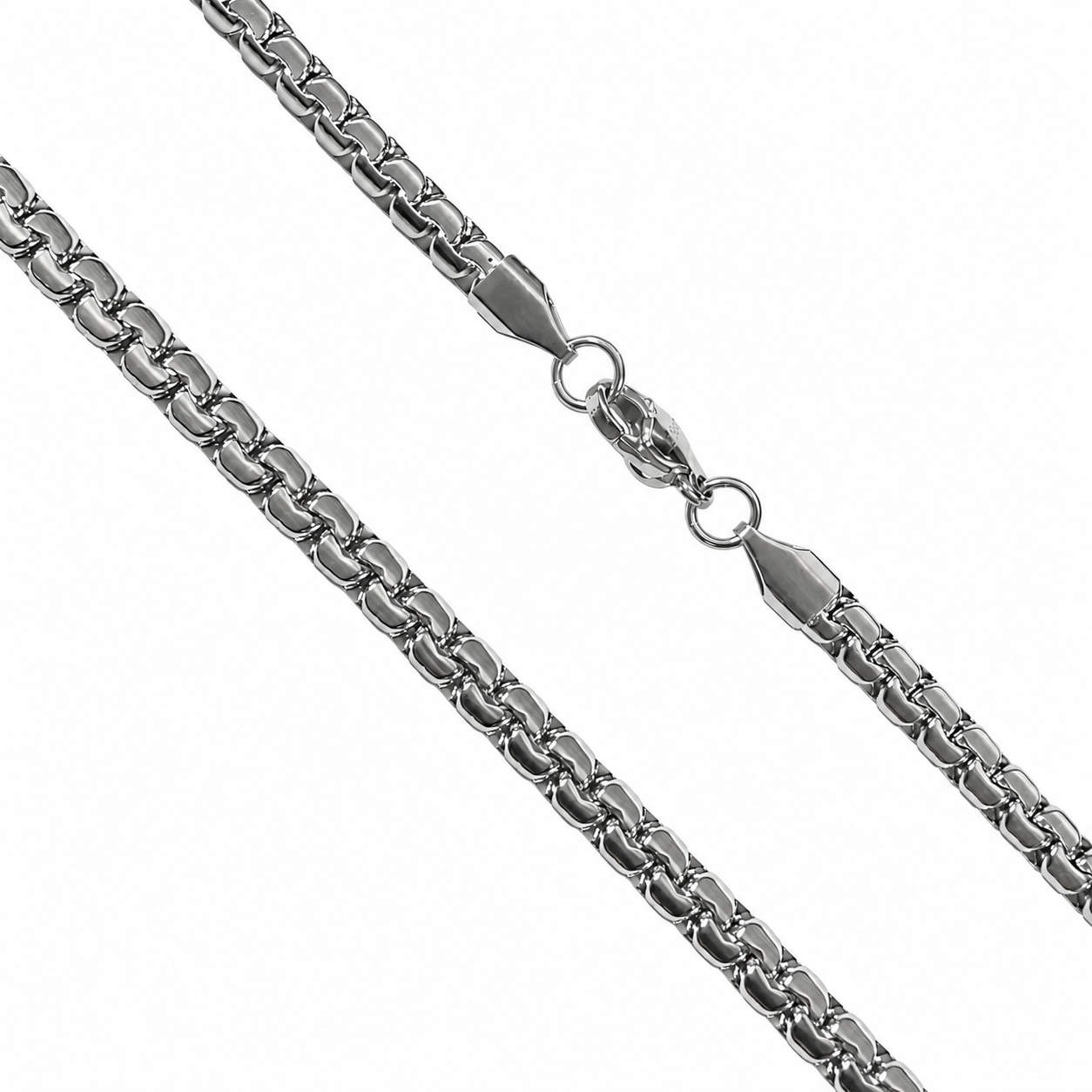 Stainless Steel 4.7mm Flat Serpentine Chain Necklace